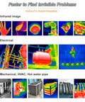 USB C Thermal Cam For Android With 512x384 Super Resolution And 256x192 IR Sensor showing infrared and electrical imaging results.
