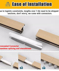 Wood Grain Curtain Rods With Snag Free Double Track Sliding Rail System For Windows Heavy Duty Aluminum Curtain Pole For Privacy Or Space Dividing Adjustable 4 To 16 Ft Wall Divider Track concealed connector