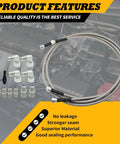 70 Inch 6AN Transmission Cooler Hose Kit With Stainless Steel Braided PTFE Lines For 4L60E 4L80E TH350 TH400 2004R 700R4 And C5 Vehicles