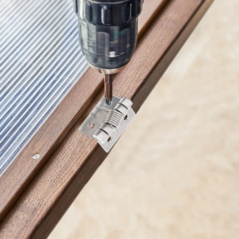 Installation of 10 Pack Stainless Steel Self Closing Door Hinges With Built In Strong Spring Rust Proof And Brushed Finish