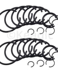 Assorted Round Wire C Clips Set For Holes, External Snap Rings Kit, 322 Pcs In 10 Sizes M7 To M30, 65Mn Steel Retaining Rings