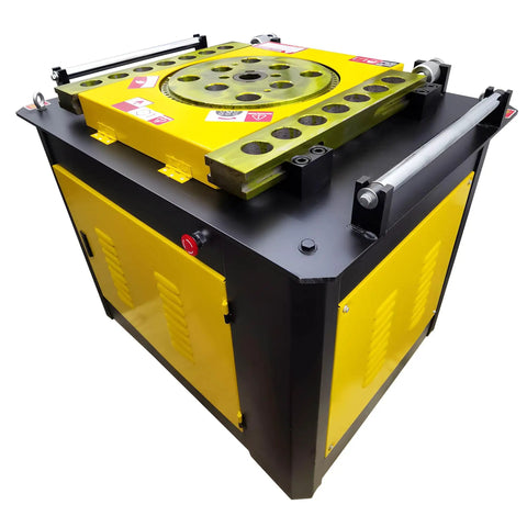 No Sweat 4000W Electric Rebar Bender Machine For Shaping 6 To 50 Mm Bars Built Damn Tough, showing top view with smooth disc.