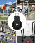 Pro Grade Gym Cable Pulley Attachment With Nylon Rope And Lifting Strap Smooth Sliding Flexible Quiet Easy To Use For Home Gym