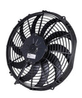 Get the Spal 30101522 Puller Fan, 12-inch black axial fan with curved blades for engine cooling.