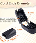 25 Pack Zipper Pull Tabs And Cord End Caps For Paracord And Molle Gear Quick No Tie Shoelace Clips Cord Locks For Backpacks Shoes Triathlon And Marathon Run Ready Durable Black Plastic Ends; black plastic cord end caps, 20x12mm