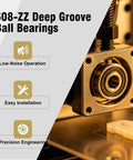 100 Pack 608 ZZ Deep Groove Ball Bearings 8mm x 22mm x 7mm Double Metal Sealed For 3D Printers, Skateboards, Motors, Inline Skates, And Home Appliances on a 3D printer