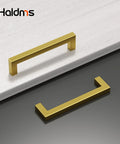 30 Pack 5 Inch Gold Brushed Stainless Steel Cabinet Handles Square Bar Drawer Pulls For Kitchen And Bathroom Cupboards Modern Hardware