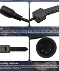 5 Prong Winch Remote Control Switch for Heavy Duty Electric Winches 5000 9000 12000 Lbs Beefed Up Compatibility with UTV ATV Truck Boat Off Road Self Rescue Replacement Numbers Included 5 Fork Design C Type Interface Confirmation, 12 ft wired cable