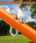 A-Frame Swing Stand For Hammock Chair, Heavy Duty Steel Frame Supports Up To 440 Lbs, close-up of galvanized steel hook attachment