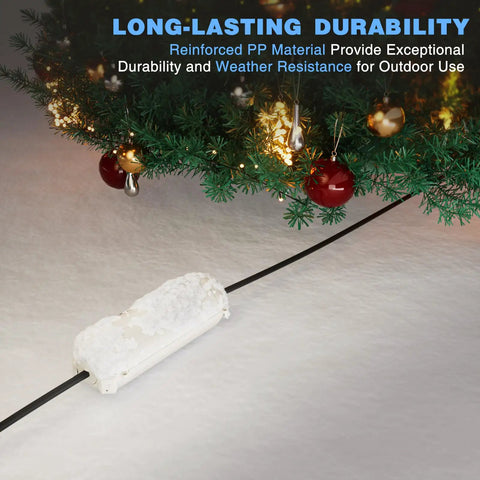 Three Pack Outdoor Extension Cord Safety Covers With Waterproof Seal And Weatherproof Electrical Connection Box for Christmas decor