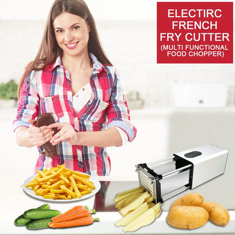 Ditch The Manual Grind With This Rock Solid Electric French Fry Cutter Packing Precision Stainless Steel Blades And Dual 1/2 Plus 3/8 Inch Cuts For Quick Home Or Restaurant Meal Prep Any Day