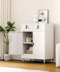 Built Tough Metal Storage Cabinet With Locking Doors And Two Drawers Lockable Cabinet With Adjustable Shelf For Home Office Garage Entryway Pantry White Finish on display