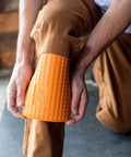 Heavy Duty Knee Pads With Extra Thick Foam Cushion And Soft Inner Liner, Adjustable One Size Fit, Hi Viz Orange Knee Savers