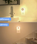 Manual LED Night Light With High Low Off Switch 20 Lumens Brightness Glare Free Warm White 3000K Indoor Night Light in bathroom and stairway