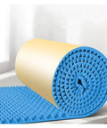 Killer Soundproofing Foam Roll For Studio Noise Control, 5 Meter Long, 7 Cm Thick Polyurethane Dampening Sheet With Self Adhesive Backing, Fireproof Blue Acoustic Barrier to Mute House Racket and Boost Focus, rolled blue foam.