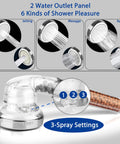 Silver High Pressure Shower Head With Filters, Purifying Handheld Detachable Showerhead, Powerful Water Saving Hose Included detail