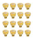 Brass Misting Nozzles 0.15mm Orifice G 3/16 Inch Thread Atomizing Sprayer Nozzles for Outdoor Cooling, 16 Pack