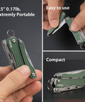 EDC Keychain Multitool 10 In 1 Mini Pocket Knife With Needlenose Pliers And Scissors Everyday Carry Gadget For Men