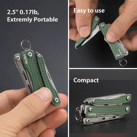 EDC Keychain Multitool 10 In 1 Mini Pocket Knife With Needlenose Pliers And Scissors Everyday Carry Gadget For Men