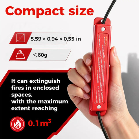Compact Automatic Fire Extinguisher With Heat Activated Snap Fit Mount For Electrical Panels Battery Banks And Solar Cabinets To Deliver No Sweat Safety And Dependable Shielding