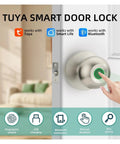 Ditch The Old School Keys With This Ultra Smooth One Touch Fingerprint Smart Lock Keyless Entry Door Deadbolt Fo Shur close-up of smart lock with fingerprint unlock feature