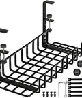 16 Inch Under Desk Cable Management Tray No Drill Cord Organizer With Secure Clamps and accessories for wire management in office or home