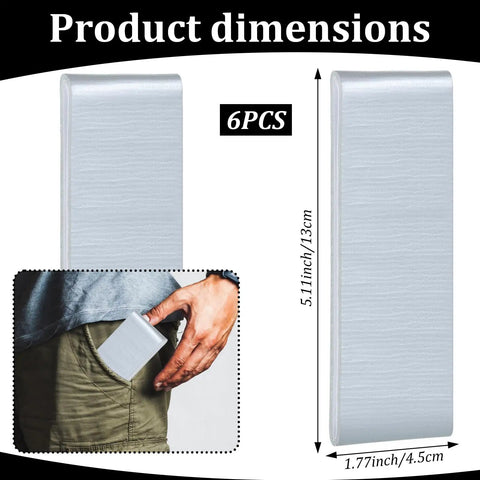 Six Pack Mini Pocket Duct Tapes Travel Size 1.77 Inch By 9.84 Feet Flat Fold Heavy Duty Waterproof Cloth Base Tape dimensions and pocket fit