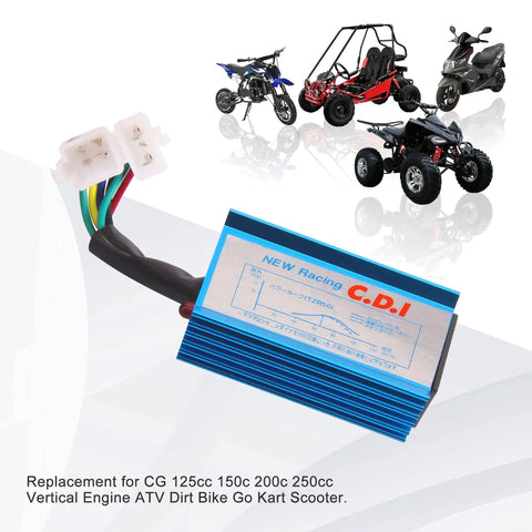 AC 6 Pin Racing CDI Box For CG125 150cc 200cc 250cc Vertical Engines, Plug And Play Replacement For ATV Dirt Bike Go Kart Scooter