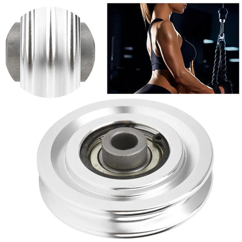 Lightweight Aluminum Alloy Gym Pulley Wheel For Home Workouts Heavy Duty Bearing Cable Pulley 70mm Portable Fitness Gear For Training And Resistance Exercises Smooth Glide, 70mm aluminum cable wheel