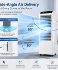 Beast Mode 4500 CFM Evaporative Air Cooler features wide-angle air delivery with 90-degree auto swing for effective cooling.