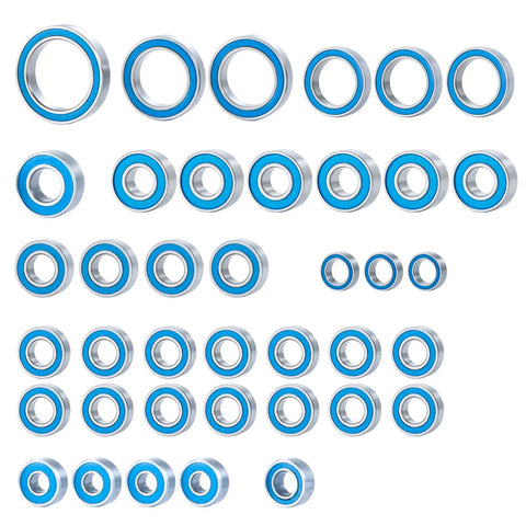 Beefed Up 39 Piece Blue Sealed Ball Bearing Wheel Hub Axle Kit For TRX4 Bronco One Tenth Scale RC Crawler Upgrade Parts Durable Bearings
