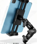 Heavy Duty Drill Base Tablet Mount Built Like A Tank Truck Dashboard Holder with adjustable swivel arm for 5 to 17 inch tablets.