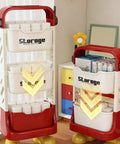 Grab And Go Utility Cart Featuring Detachable Swivel Wheels And Rock Solid Build Ideal For Moving Snacks Gear And Party Supplies Easy Roll Design Makes Hauling Your Stuff A Total Breeze, displaying multiple storage bins.