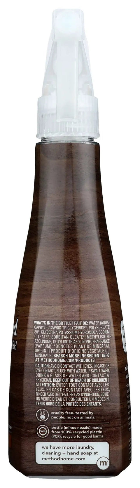 Top Tier Wood Polish Spray With Sweet Almond Scent For Furniture And Cabinets in a 14 oz bottle, cruelty-free cleaner for wood.