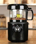 Electric Coffee Bean Roaster With Dual Roast And Cool Functions Automatic Hot Air Burner For Fresh Morning Brews, 1400W, black design.