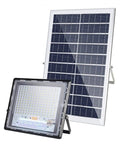 Top Notch Solar Flood Light With Wireless Remote And Visible Battery Display IP67 Waterproof Outdoor Security Lighting For Yard Barn Fence No Fuss Installation Super Bright Output with solar panel and light