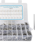 660 Piece Nuts And Bolts Set For M3 M4 M5 Stainless Steel Hardware Assortment Kit in plastic organizer