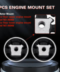 5 piece engine mount set for Volkswagen Jetta, Golf, and Beetle with heavy duty rubber and steel construction