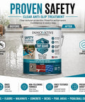 Clear Anti Slip Floor Coating For Concrete And Tile Delivers Legit Traction On Wet Floors Stops Dangerous Skids Hassle Free Roll Formula Grips Brick Masonry And Driveway Surfaces Solid, shown in 1-gallon container for safe slip prevention.