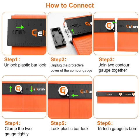 Instructions for using the Slick Contour Gauge With Tight Locking Pins And Seamless Interlock Setup For Copying Irregular Shapes.