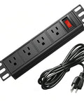 Plug And Play 10 Inch Rack PDU With Four AC Outlets Sits Perfectly Inside Mini Server Racks, durable steel with AC cable.