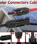 Parallel Panel Connectors Kit For Four Panels, Tool Free Y Branch Cable Splitter 2 To 8 with solar panel and setup details