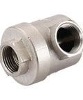 Two Way Pneumatic Quick Exhaust Valve 1/2 PT 19mm Inlet and Two Out Air Valve Brass Body with NBR Seal viewed from side
