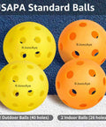 All In One Pickleball Gear Kit With 4 Fiberglass Graphite Paddles, 2 Outdoor Balls, 2 Indoor Balls, Lead Tapes, Bag, And Essentials