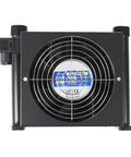 Front view of Beefed-Up Industrial Hydraulic Air Cooler 10 Lpm Flow With Case Flow Radiator And Oil Cooling Heat Exchanger, 1.2KW Cooling Power