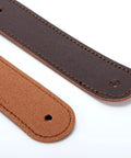 Close-up of brown leather straps from 18 Piece Breakaway Halter Replacement Straps Set Leather Replacement Straps For Horse Halters Repair Kit.