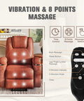 Power Lift Recliner Chair For Elderly With Cup Holders And Side Pockets, Electric Lift Sofa For Living Room, massage options shown