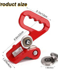 9 Inch Hand Pull Sheet Metal Cutter Nibbler for Thin Steel and Aluminum, red handle, product dimensions shown