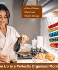 Space Saving Coffee Pod Holder And Capsule Organizer For Countertop 10 Pack With Wall Mount Adhesives Fridge And RV Storage