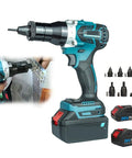 Kick Ass Electric Rivet Nut Tool Featuring Automatic One Shot Operation And Built In LED Light with two 26V batteries and six dies.